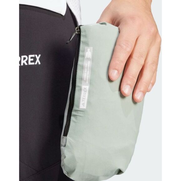 ADIDAS TERREX XPERIOR 2.5L LIGHT RAIN.RDY RAIN JACKET SILVER GREEN Size XL - Picture 6 of 10